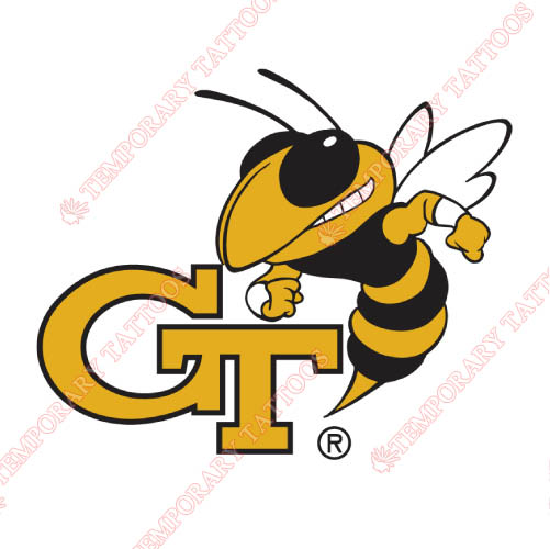 Georgia Tech Yellow Jackets Customize Temporary Tattoos Stickers NO.4499